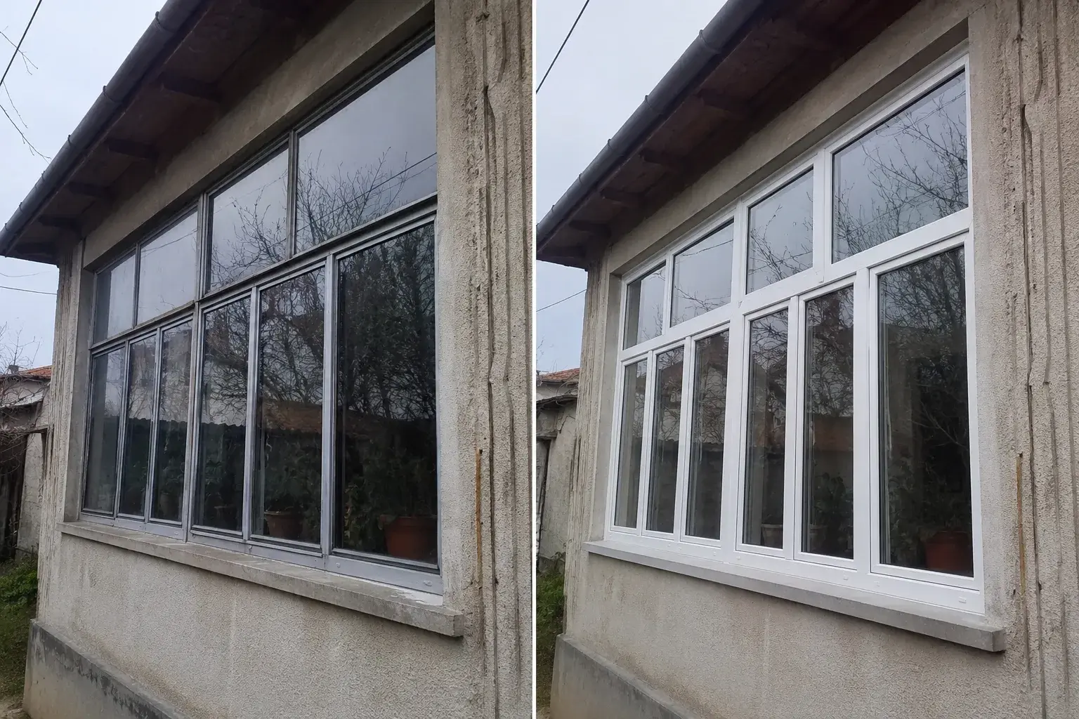 Rehau Synego prozori Temerin, pre i posle zamene starih aluminijumskih prozora, energetski efikasna porodična kuća